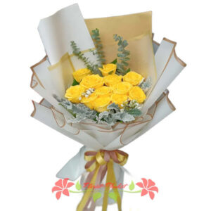 12 Yellow Roses - Flower Delivery Phuket