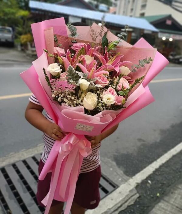 Pink Perfection bouquet - Florist-Phuket (11)