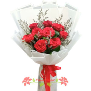 Happy Bouquet - 9 Red Roses from Florist-Phuket