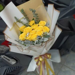 12 Premium Yellow Roses - Flower Delivery Phuket