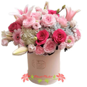 Pink Harmony Flower box - flower delivery Phuket
