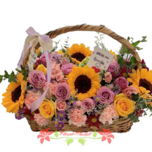 The Sunshine Smile flower basket - Florist-Phuket