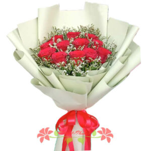 I Love You Bouquet - Flower Delivery Phuket (12 Red Roses)