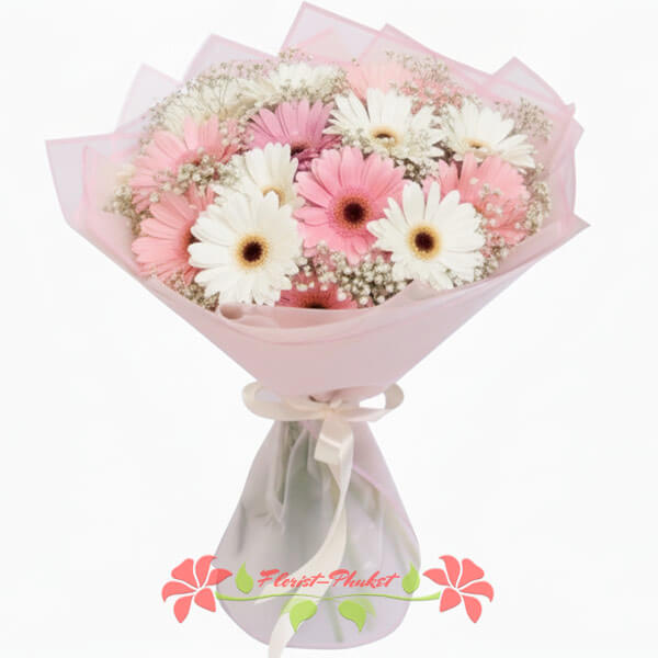15 Mixed Gerberas from Florist-Phuket (The Soft Promise Bouquet)