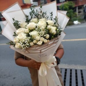 The Angelic Bouquet (white roses) - Florist-Phuket original