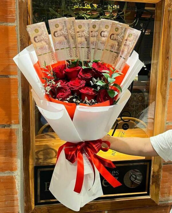 9 Red Roses + Money 8000 THB (2 days) - Image 2