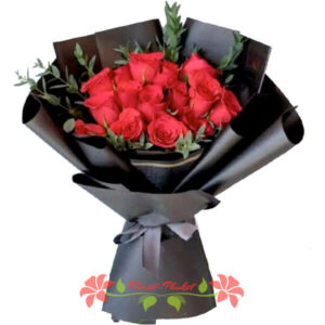 15 Red Roses bouquet - Valentine's day Flower Delivery Phuket