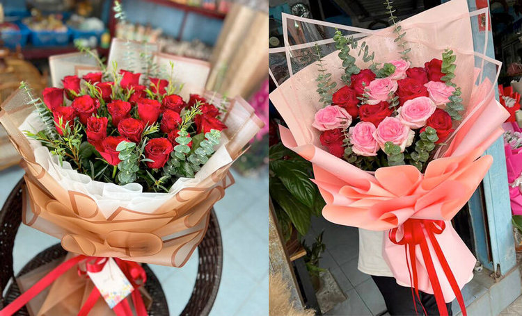 Bright bouquets of premium roses are the calling card of Florist-Phuket